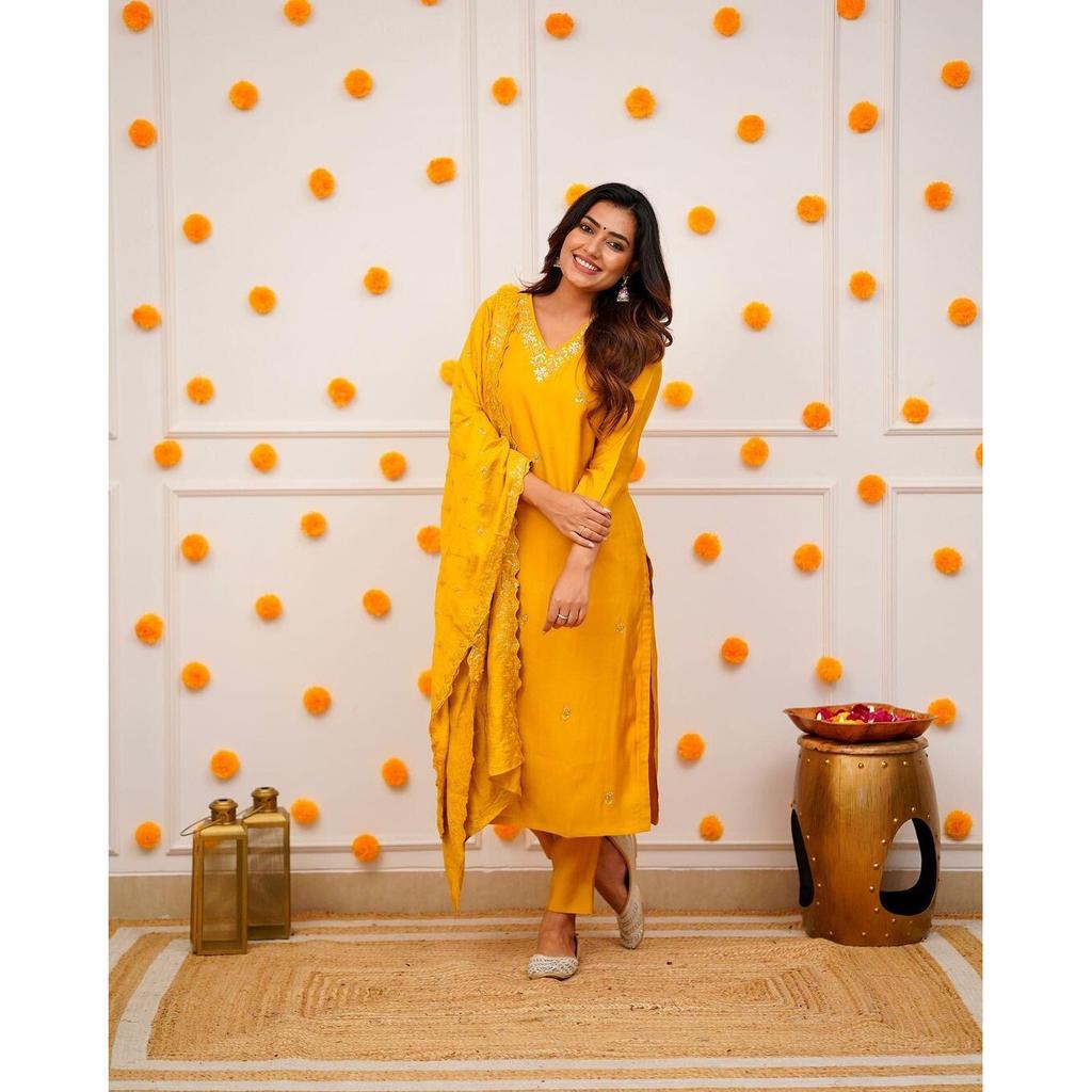 Indian Women Bollywood Kurti Salwar Kameez Party Wear Designer Top Tunic Dress VFP-1822a