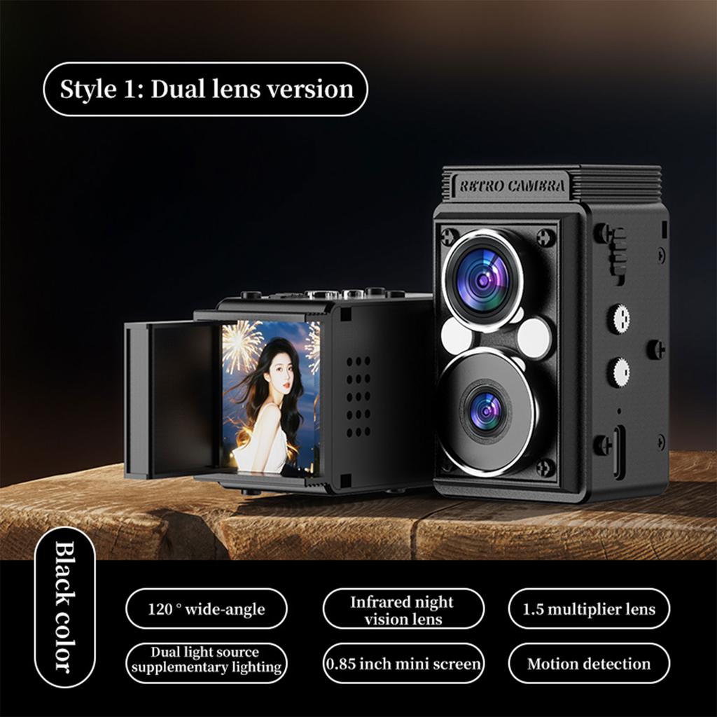 S11   Retro Dual Lens CCD Camera Portable TLR Camera Infrared Night   Digital Camera