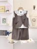 Girl's Korean Chic Tweed Vest Three-Piece Set for Spring/Autumn 2026