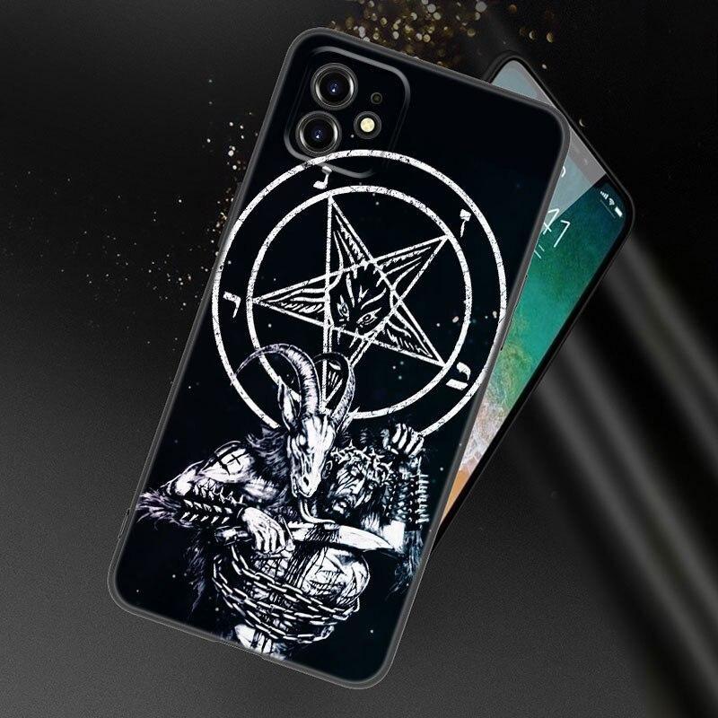 Devil Satan Art Phone Case For Apple iPhone 13 12 Mini 11 Pro XS Max XR X 8 7 6S 6 Plus SE 2022 2020 5S 5 Soft TPU Black Cover