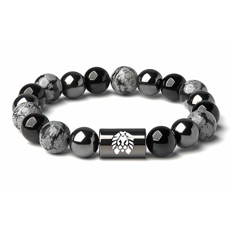 Rastaclat Little Lion Love Same Frequency Series Magnetic Style #Good Luck Black Agate Little Lion Chinese Style Gravity boys model RC1TBB00279 F