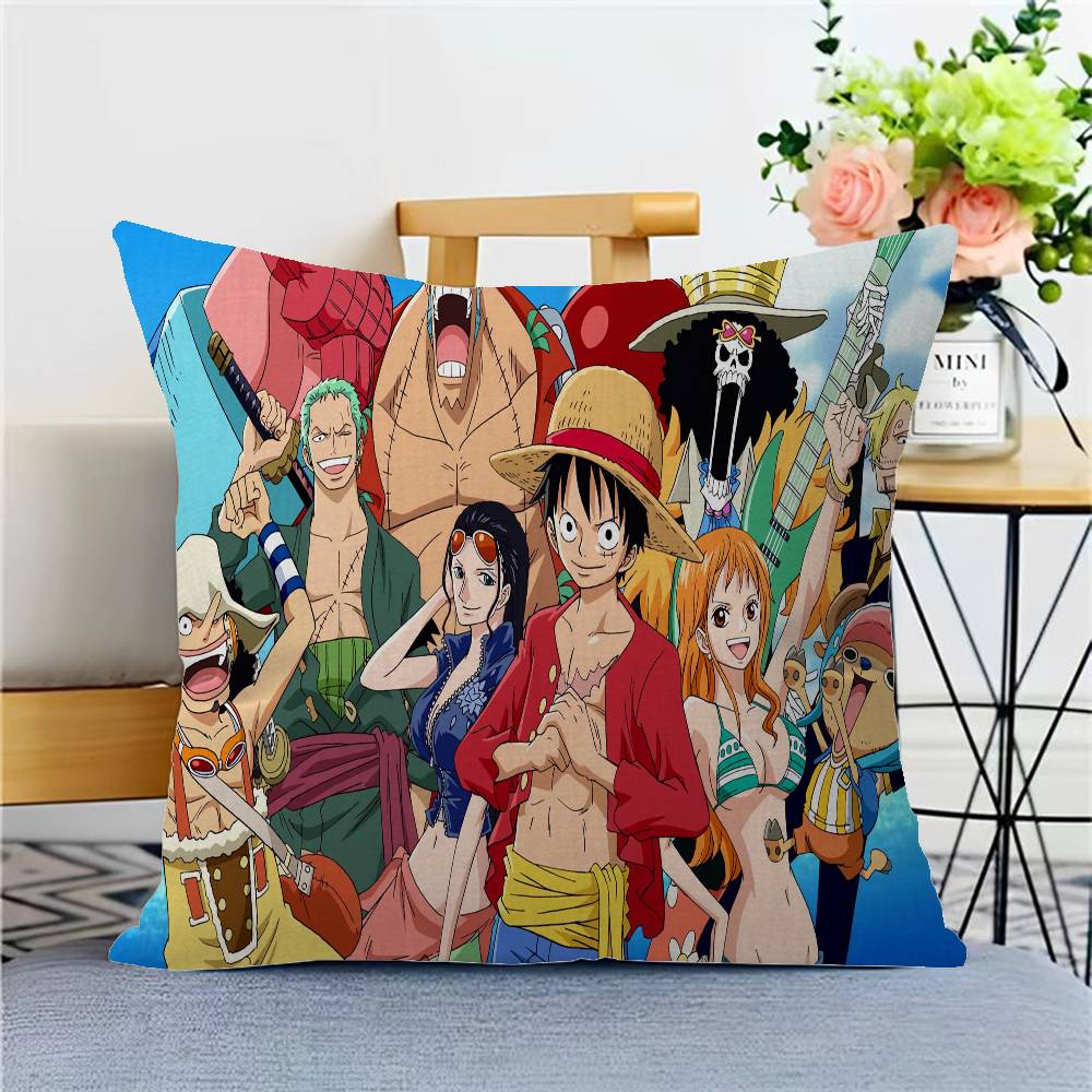 One Piece Monkey D Luffy Pillow Cover Anime Fans Exclusive Limited Edition Treasure Themed Decor for Bedroom  Dorm Room