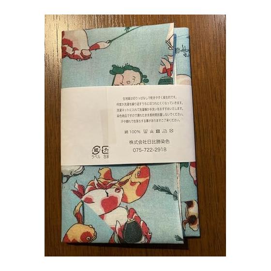 Ukiyo-e Tenugui (Hand Towel) - Kingyo Zukushi (Goldfish) by Kuniyoshi Utagawa - 100% Cotton, Tokka Fabric, Fine Threads for Vivid Patterns