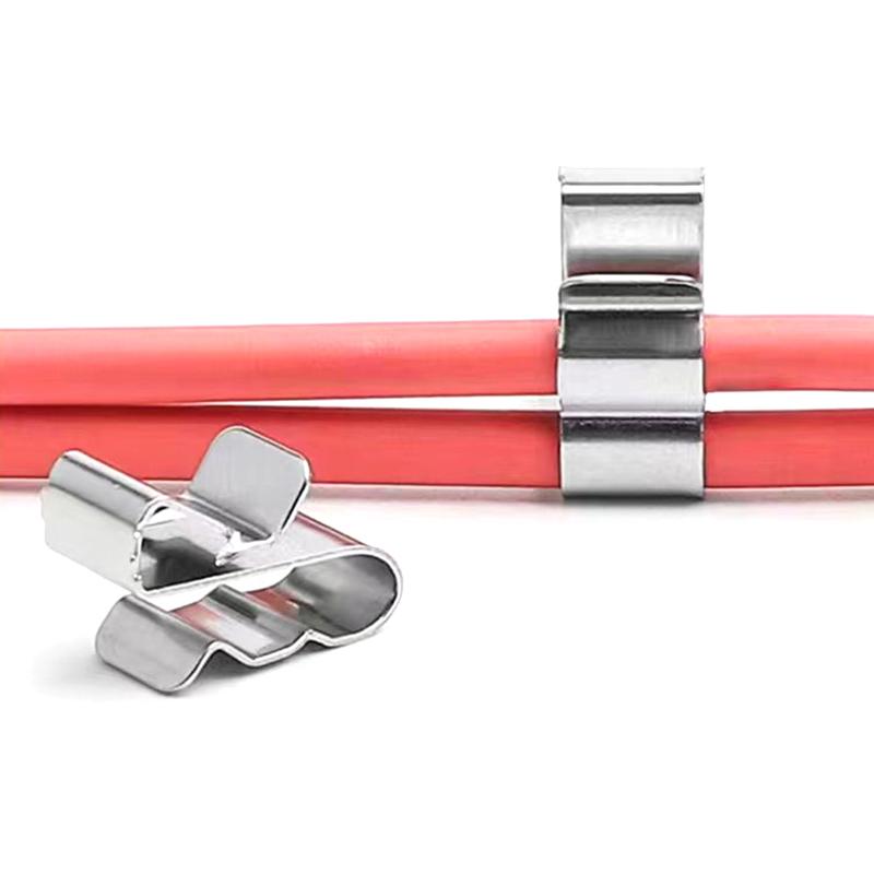 Fotovoltaik Sistemde PV Güneş Kablosu Tel Kurulumu İçin 10 Adet 304 Paslanmaz Çelik Güneş PV Kablo Klipsi/Kelepçe