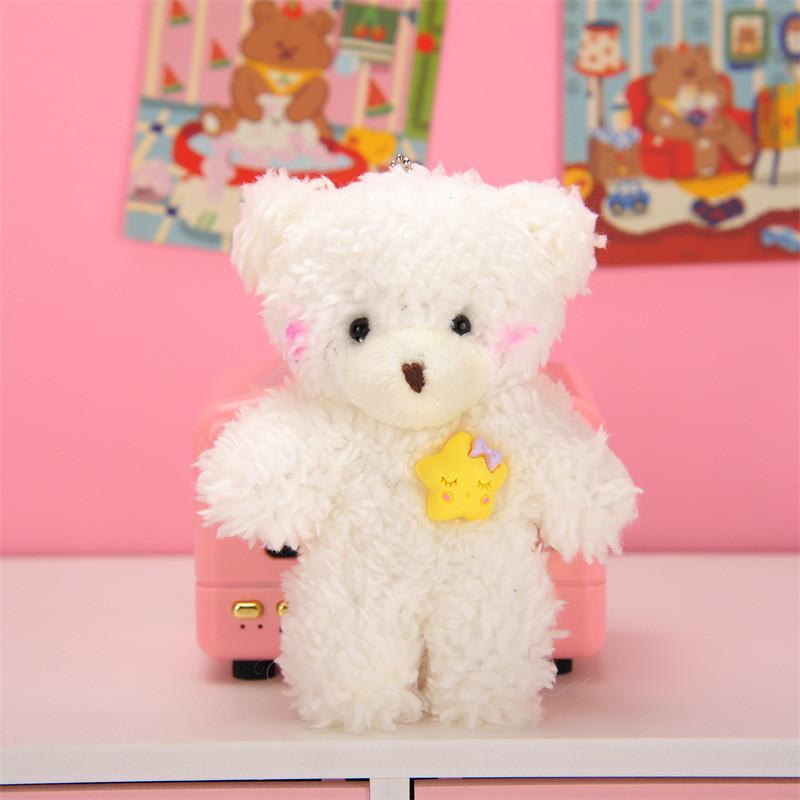 Adorable Blush Bear Plush Keychain Cute Soft Teddy Bear Bag Charm 10cm