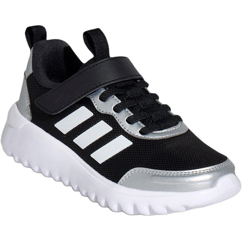 Adidas Playflow EL Low top Casual Shoes Black White Silver Kids' KJ0770