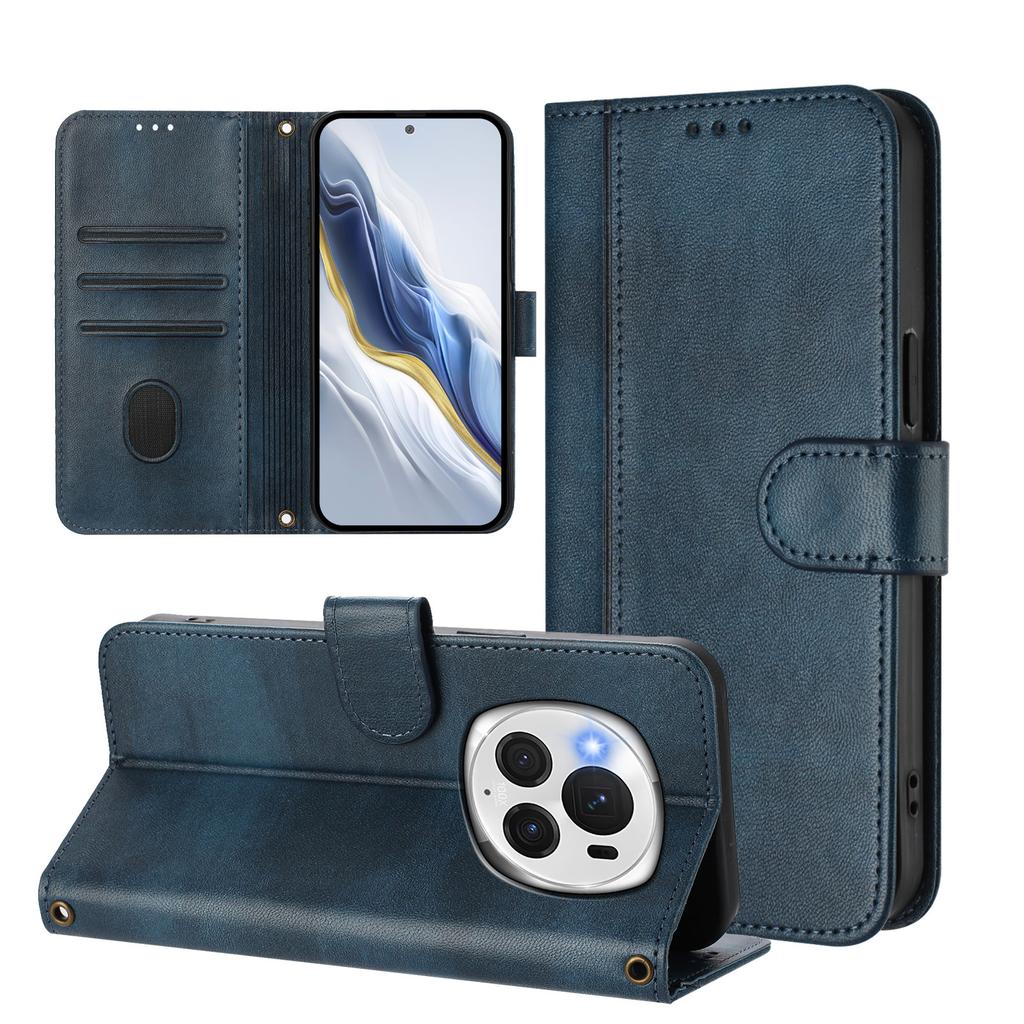 Magnetische Leder-Klappbrieftasche für Honor Magic 8, 8 Pro, 6, 6 Pro, 5 Pro & Power Play 10, Kartenfach Stoßfeste Hülle