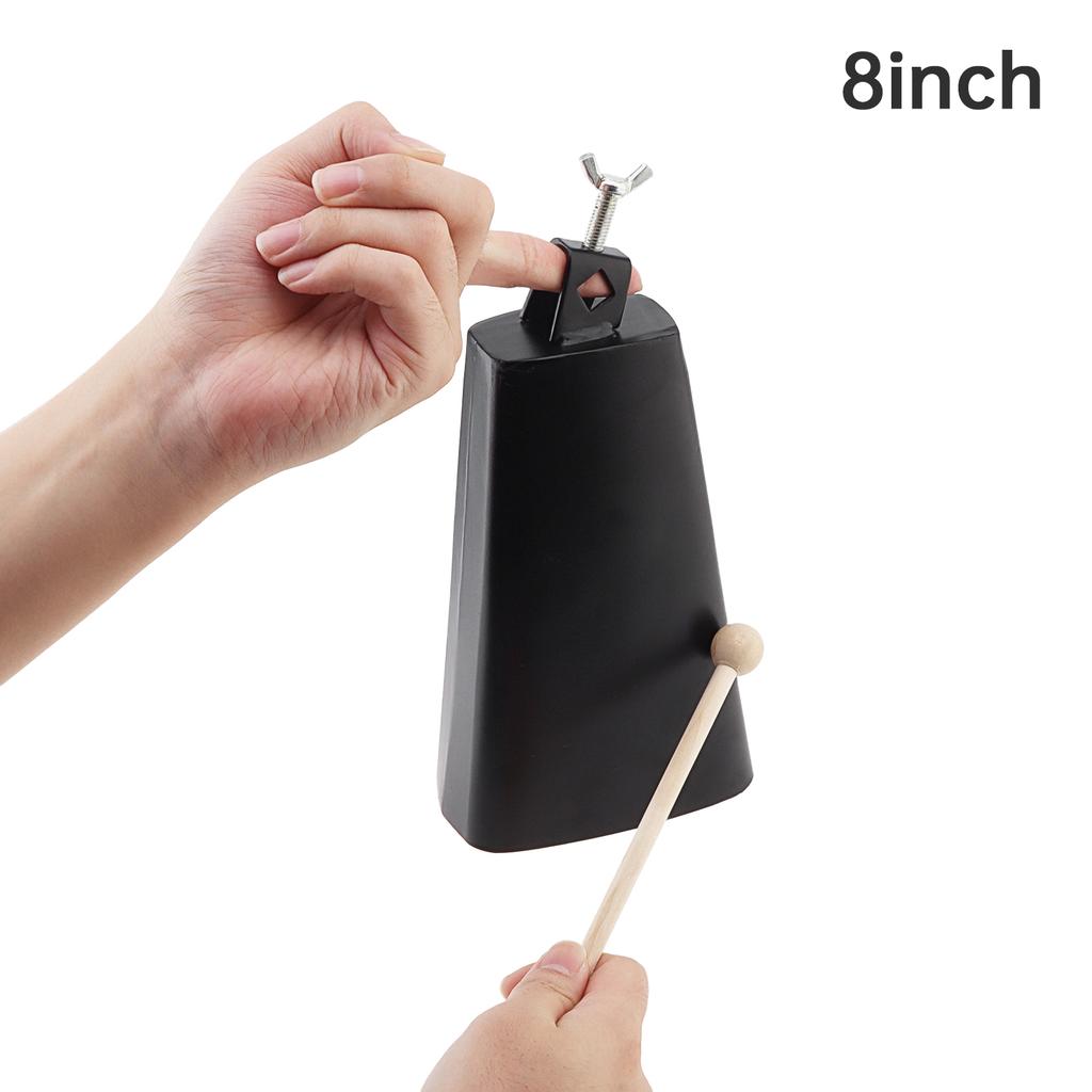 Iron 6 8 Inch Cowbell Drum Hoop Mount Up Down Includes Drum Key Holder Hand Percussion Professional Grade