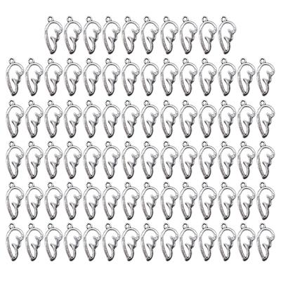 Pack of 80 Angel Wing Shaped Pendants for Crafts Jewelry Findings Alloy Charm DIY Necklaces Bracelets Accessories