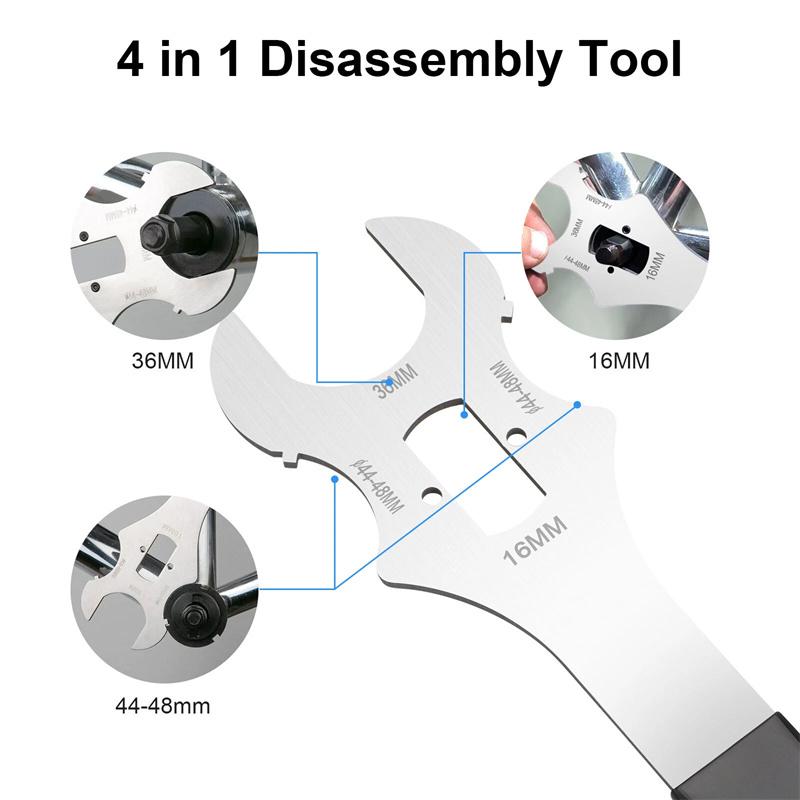 Klucz do pierścieni blokujących suportu rowerowego Narzędzie rowerowe Klucz do demontażu osi Ściągacz blokady rowerowej Narzędzie do konserwacji i napraw