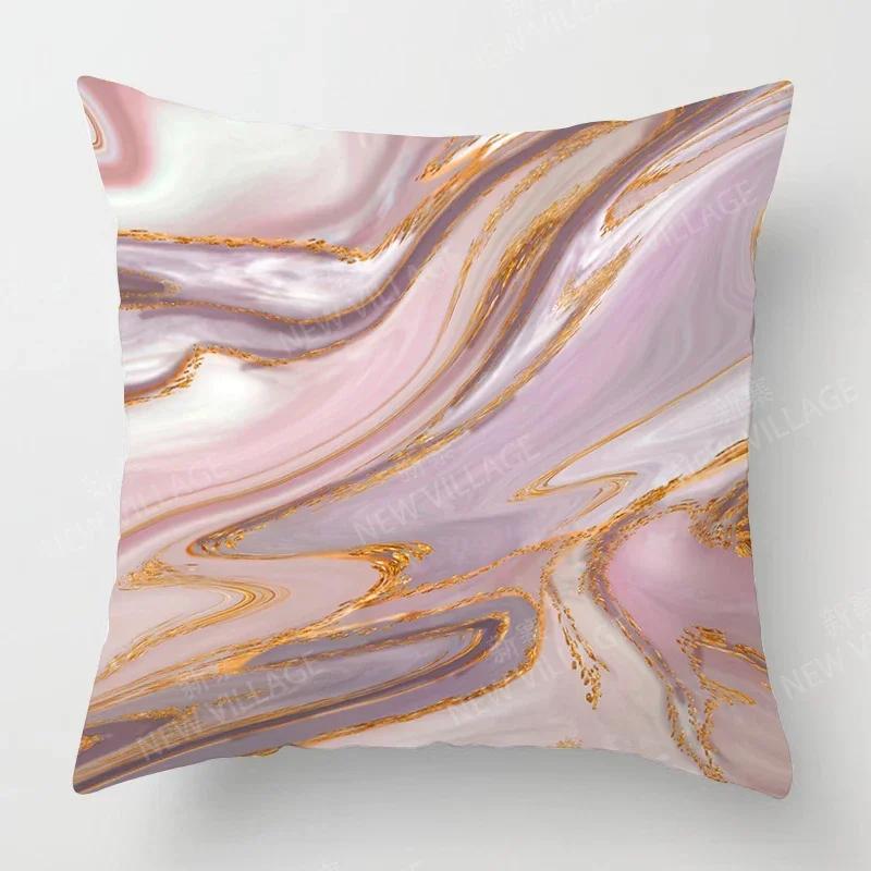 Abstract Personality Design Pink Marble Cushion Cover Home Decor Throw Pillow Cover Living Room Sofa Decor