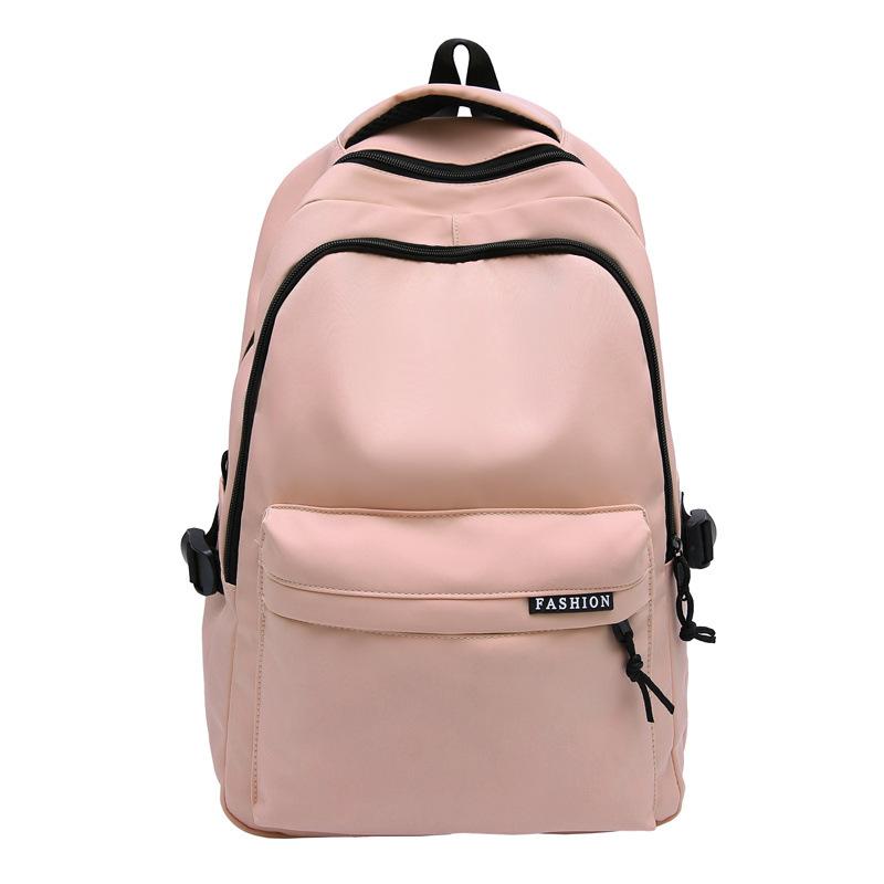 Korean-style Solid-color, Fresh and Clean Backpack for High School Students, A Campus Instagram Style, A Simple Forest-themed Backpack for Girls