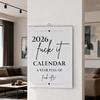 2026 Wandkalender Ein Jahr ungefilterten Badass-Designs Heim-Büro-Schreibtischkalender Funktionelles Layout Kalender