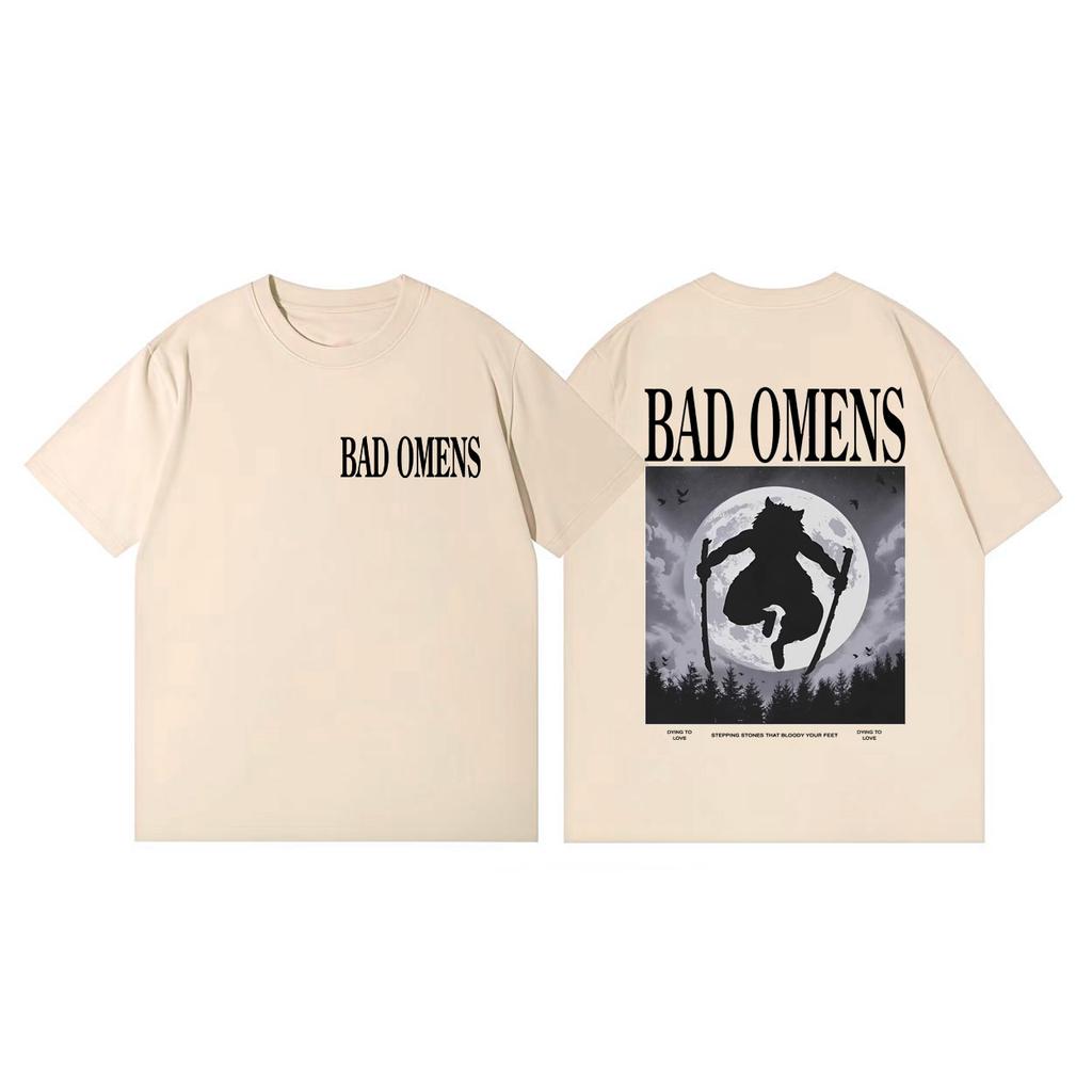 Rock Band Bad Omens Merch Tshirts Men Women High Street Fashion Trend Short Sleeve T Shirt Summer Casual Loose Cotton Tshirt