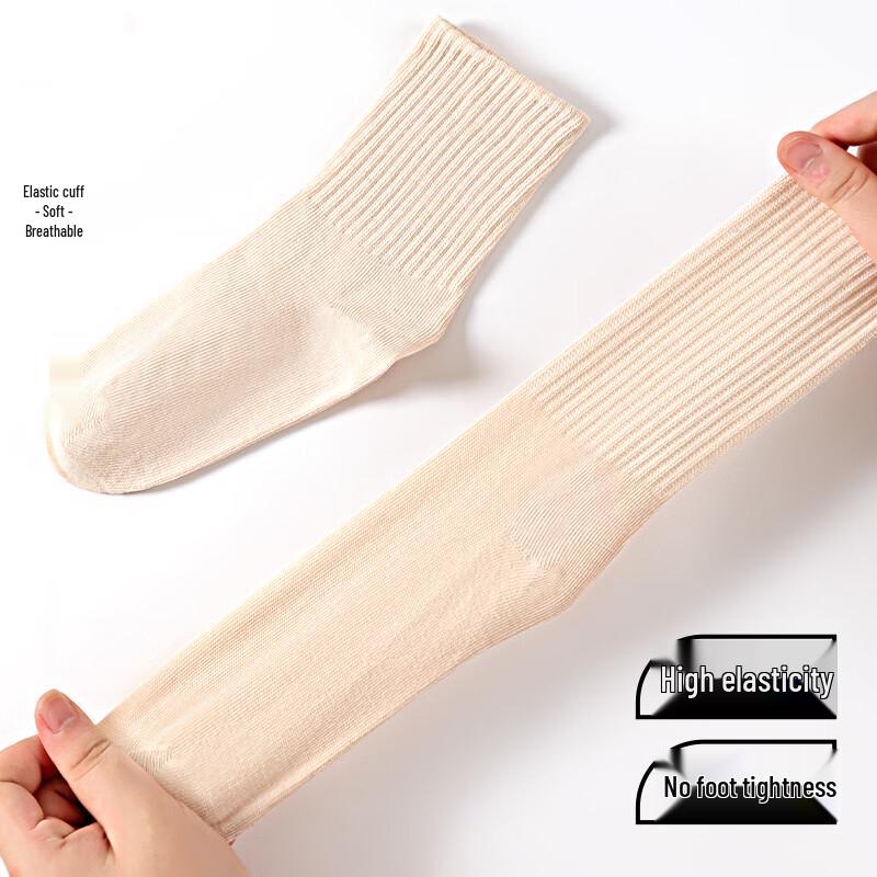 LANGSHA Girls' Mid-Calf Cotton Socks