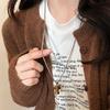 Elegant Spotted Tigers Eye Stone Necklace Elegant Mushroom Pendant Neck Chain Jewelry Perfect for Individualistic Style