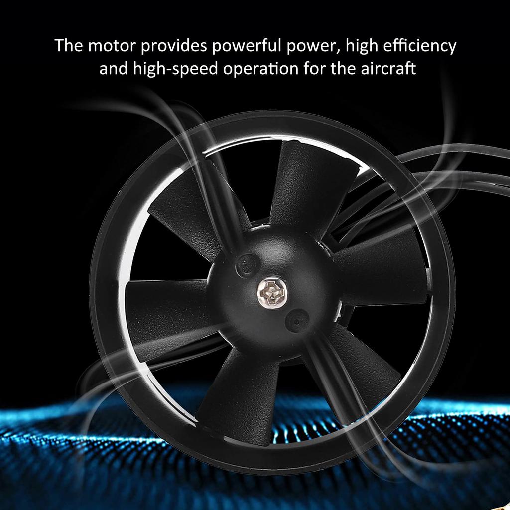 QX-Motor 30mm EDF 6-Blade Ducted Fan with QF1611-7000KV 2-4S Brushless Motor for RC Airplanes, Durable and Long-Lasting