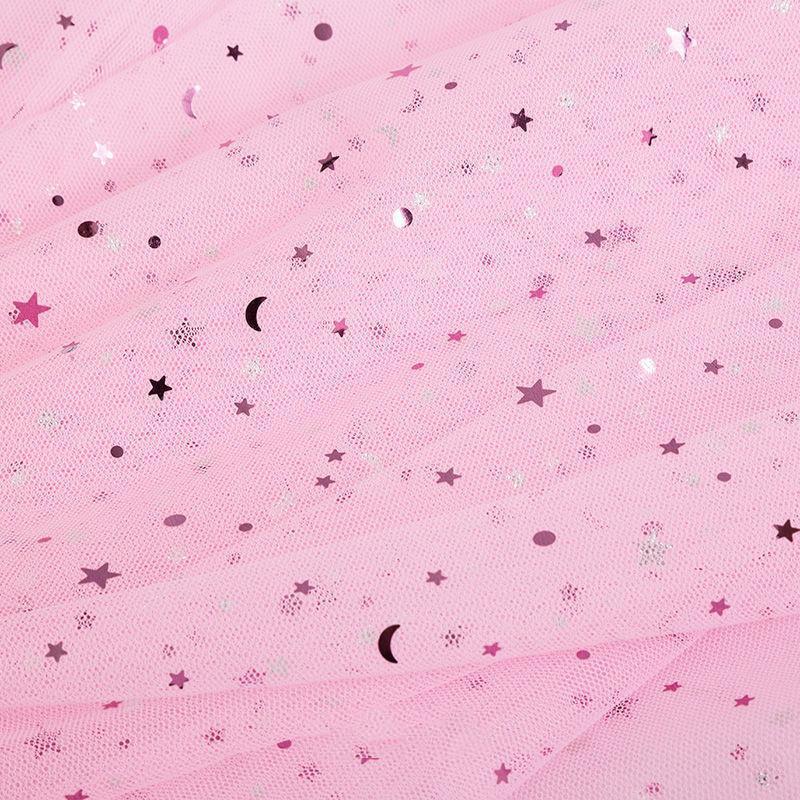 Star Printed Curtains Tulle Balcony  Screen Sheer Curtain Living Room Window Tulle Wedding Ribbon Organza Mesh  DIY  Topper Supplies