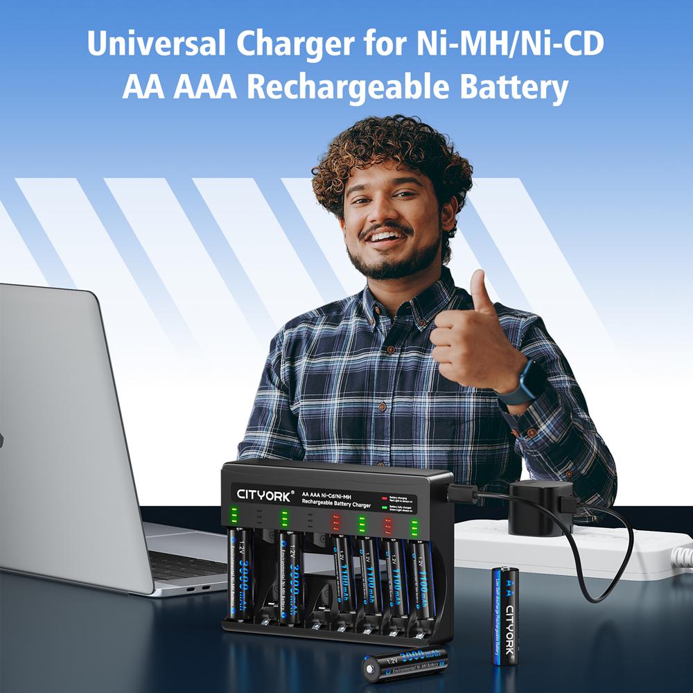 1.2V NI MH AA 2a Rechargeable Batteries 3000mAh Aa Ni-mh Battery+8 Solt LCD Charger For 1.2V NIMH 2a 3a Batteries Aa Aaa Battery