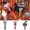 Owls Pumpkin Inflatable Stick Pumpkin Ghost Aluminum Foil Balloon Roll Skull Handheld Stick  Bar