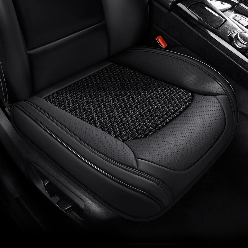 Car Seat Cover PU Leather Ice Silk Fiber Fabric Breathable Cars Seat Cushion Automobiles Seat Protector Universal Car Chair Pad
