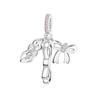 Romantic copper Bow Bead Charms HeartShaped Infinite Dangle Charm Fits Bracelets Beautiful Jewellery Accessories Gifts