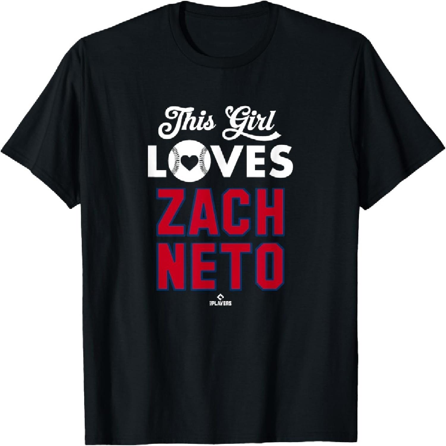 This Girl Loves Zach Neto Los Angeles Baseball MLBPA T-Shirt XXXXXL разноцветный