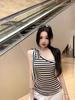 Retro Striped One-Shoulder Camisole - Slim Fit, Summer Style Women's Top