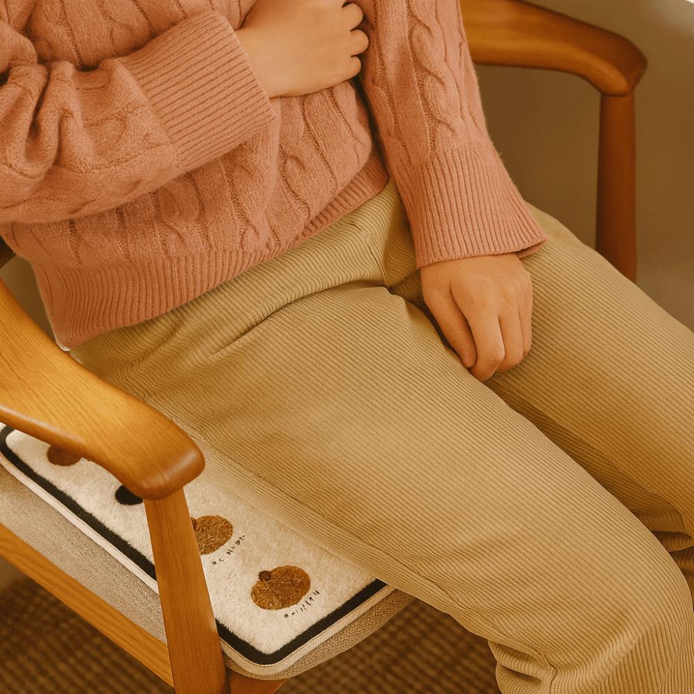 Imitation Cashmere Chair Cushion Cartoon Sofa Cushion Winter Dining Chair Pad All-Season