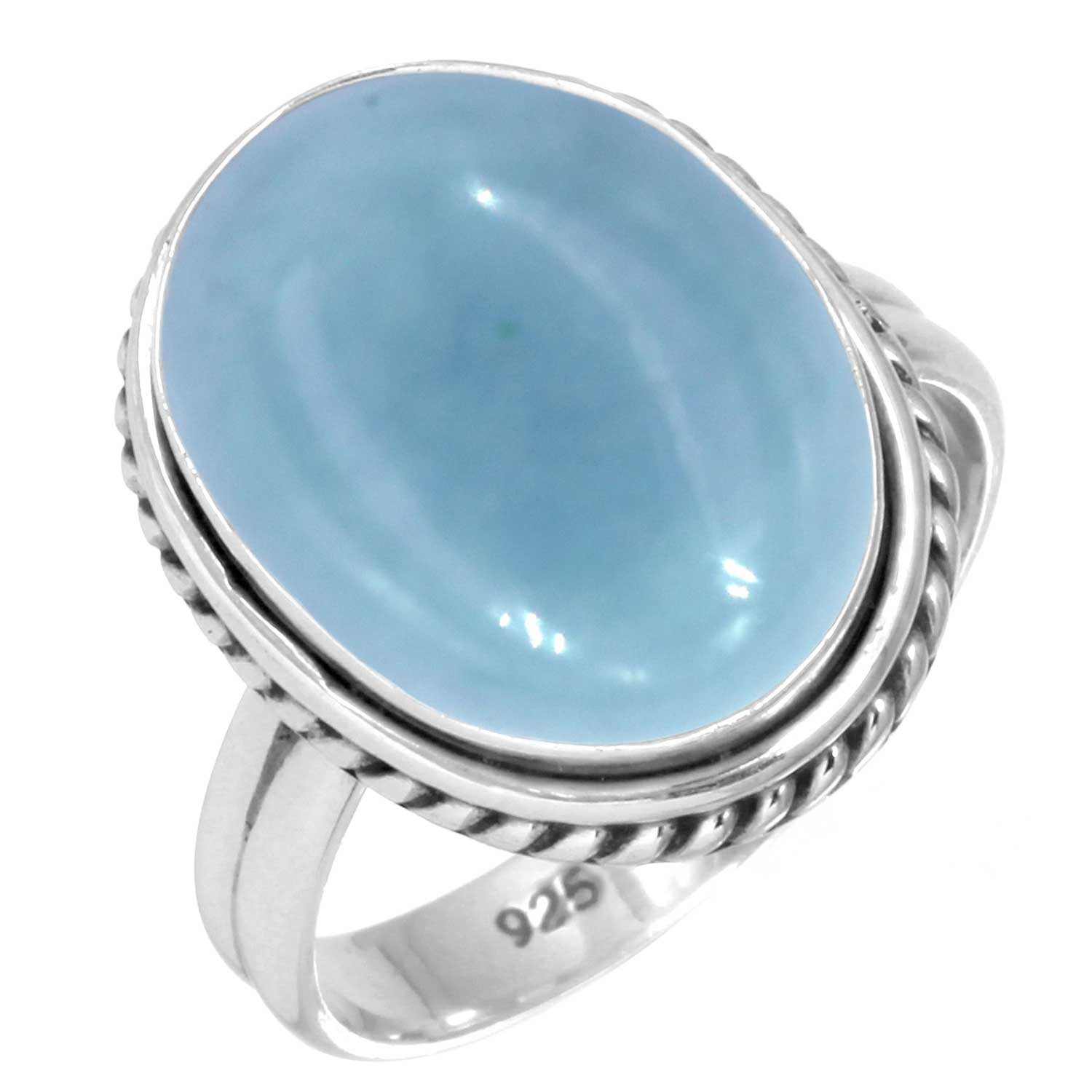 

Кольцо из стерлингового серебра 925 пробы с женским драгоценным камнем, ювелирное изделие ручной работы, новогодний подарок, амазонит, ангелит, голубой опал, ботсванский агат, мохаве, лазурит, хризоколла 5.5