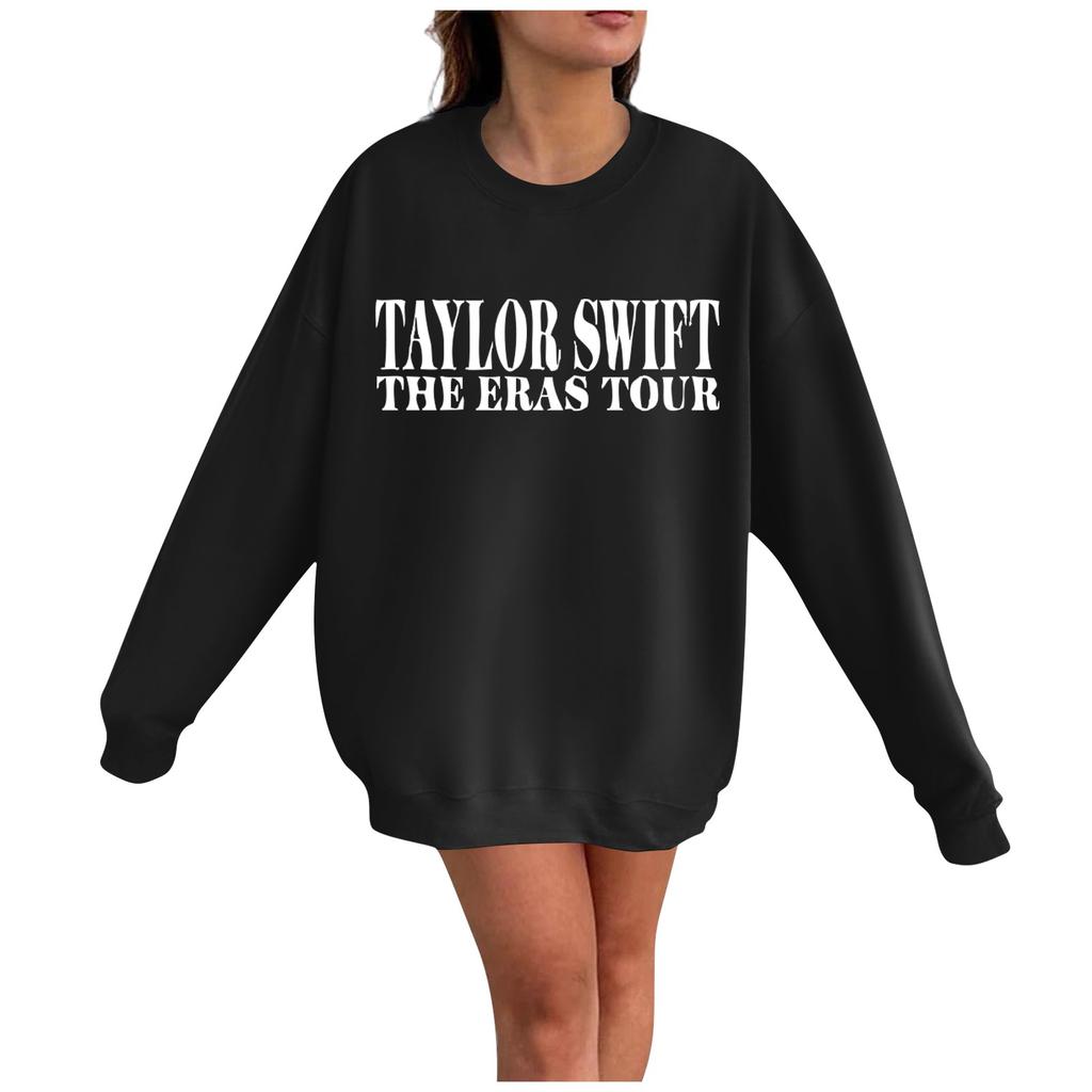 Women Autumn Winter Tops Women's Long Sleeve Sweatshirt Casual Crewneck Loose Fit Pollover Fleece Tops