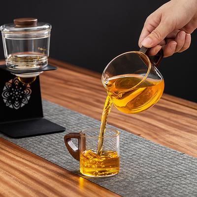 Lazy Glass Teapot Set with Filter and Grinder Home Tea Ware Wholesale