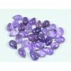 6X9MM Natural Amethyst Pear Shape Cabochon Loose Gemstone 30Pcs Lot 62Cts. C-3639