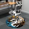 1pc Tiger YinYang Office Round Area Rug, Under Office Chairs Bedroom Living Room Home Decor, Room Deco, Available in Various Sizes
