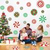 126 Pcs Candy Decals Peppermint Wall Decorations PVC Candy Floor Decals Wall Stickers Decals for Wall Candy Stickers for Xmas Candyland Party