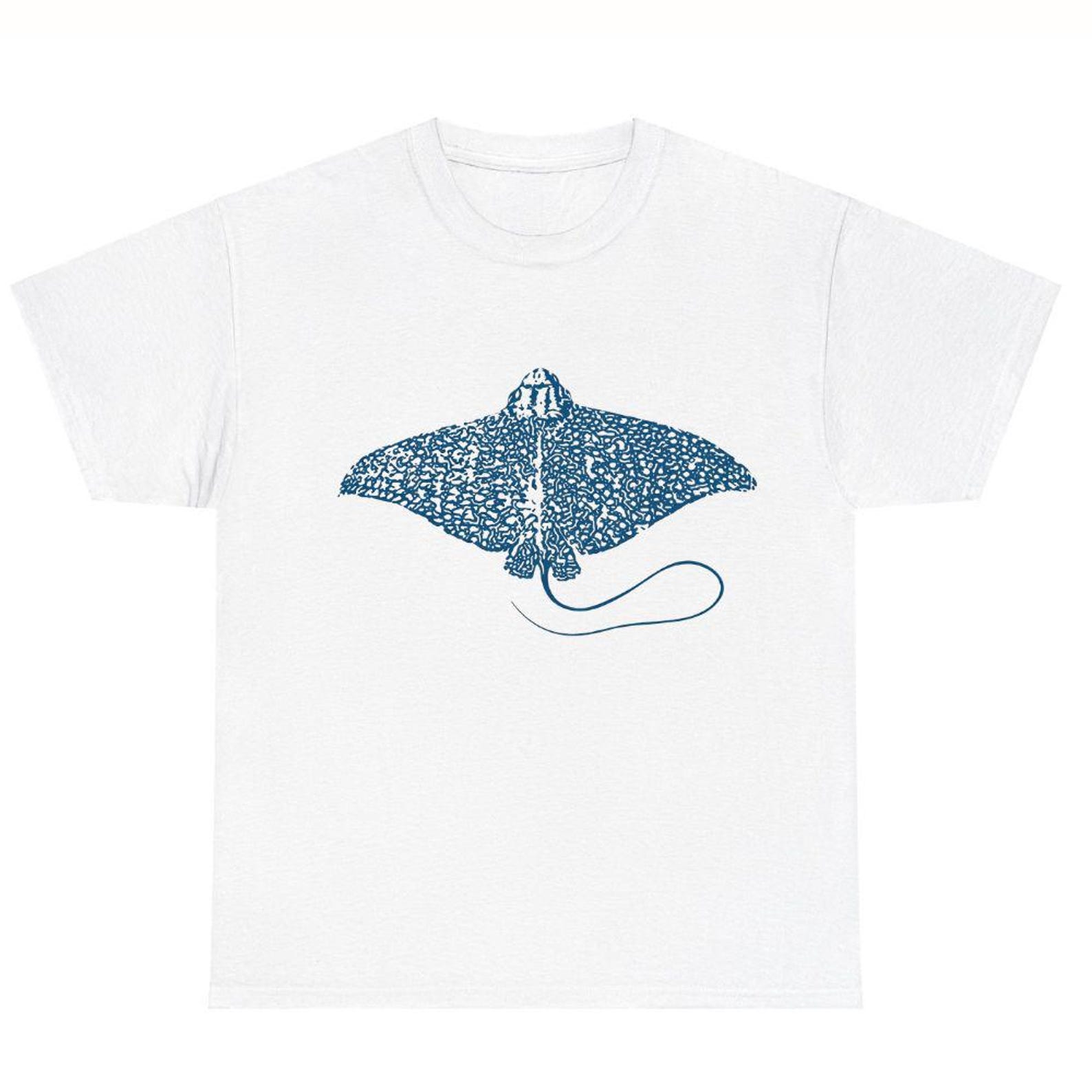 Eagle Ray Shirt | Ocean Marine Life T-Shirt | Beach Vacation Scuba Diver Tee 3XL