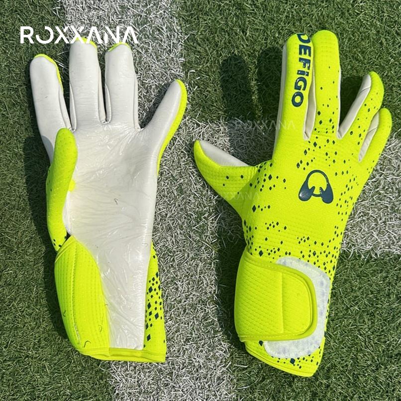 ROXXANA Professionelle Anti-Rutsch Latex Fußball Torwarthandschuhe Schützende Herren Damen Jugend Kinder Trainingsspiel Fußballausrüstung