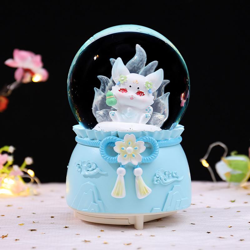 Astronaut Crystal Ball Music Box Ornament - Student Snow Globe Birthday Gift