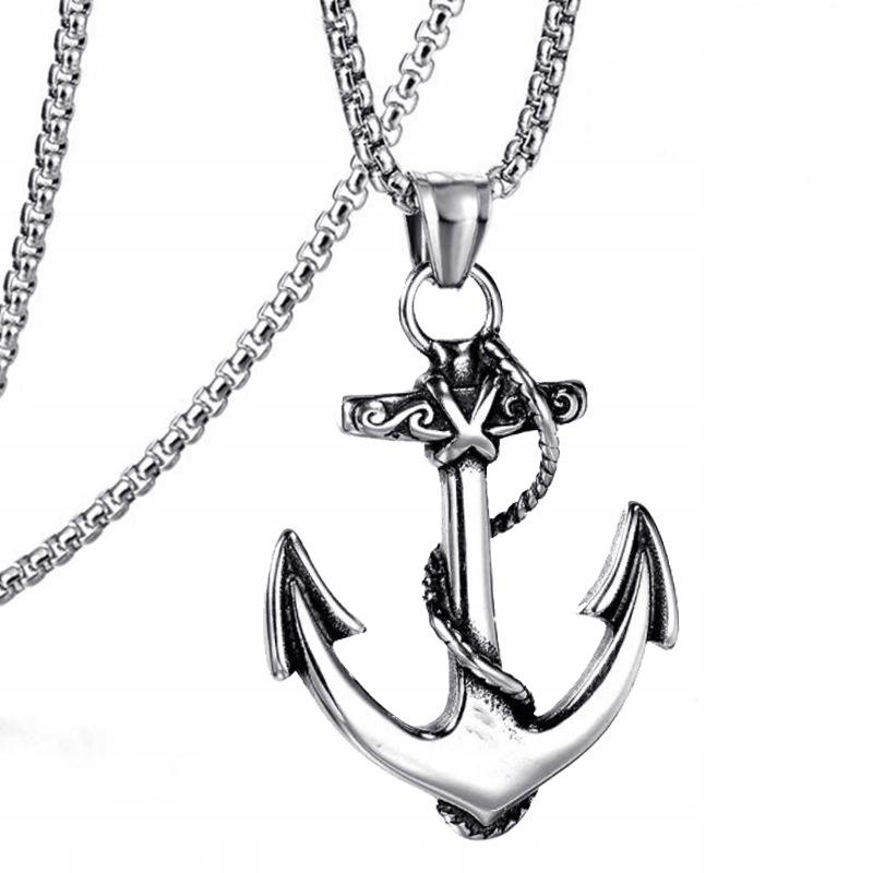 Anchor Necklace Silver Steel Chain 315
