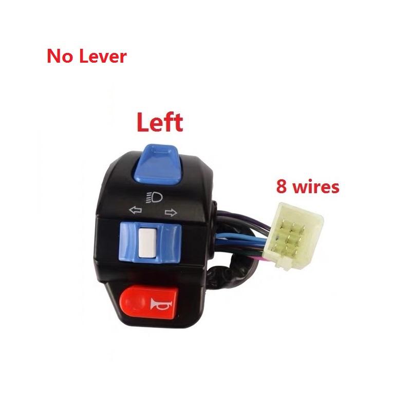 

Motorcycle Scooter E-bike Left and Right Handlebar Control Switch Horn Turn Signal Waterproof For GY6 50CC 100CC 125CC 150CC 1PCS No Lever L
