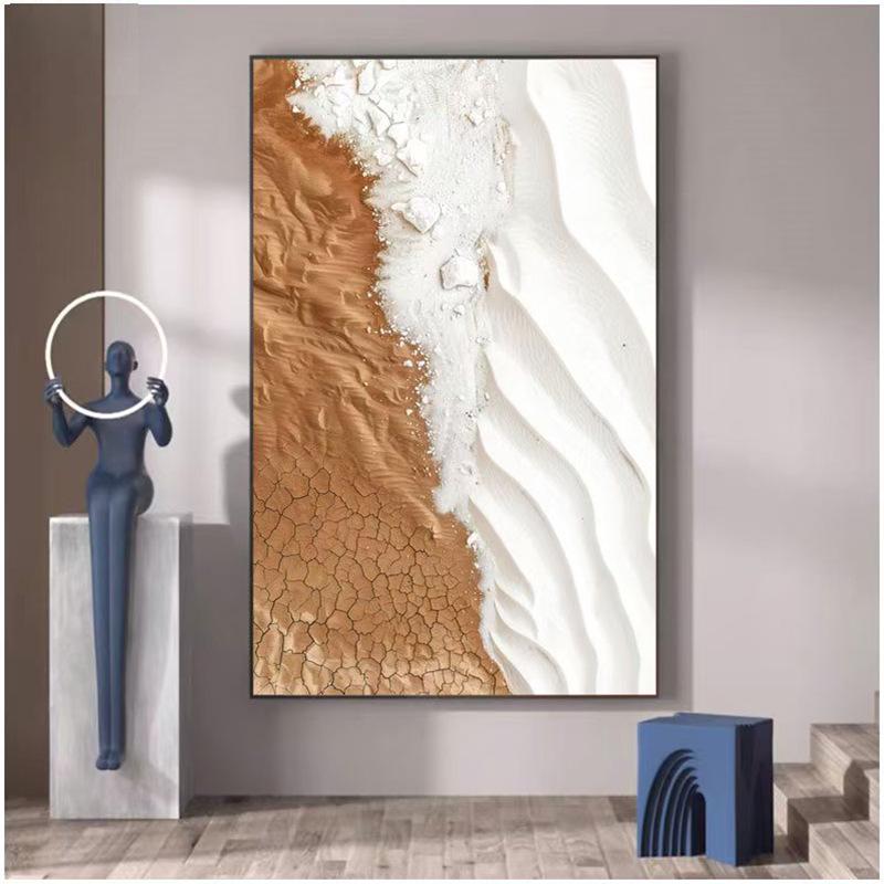 Colorful Abstract Oil Canvas Wall Art for Living Room & Bedroom - Frameless