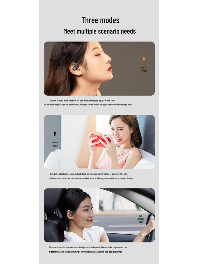 M35 Wireless Bluetooth Open-Ear Air Conduction Earbuds for Sports Running with 5.3 Stereo Sound.