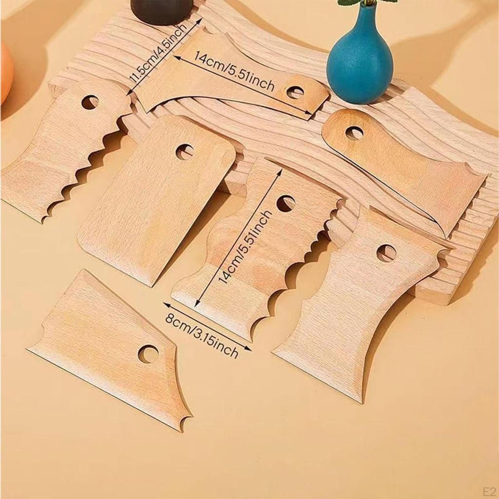Instrument de ceramică 7 bucăți, tundere netezire tăiere gravură sculptură cu argilă
