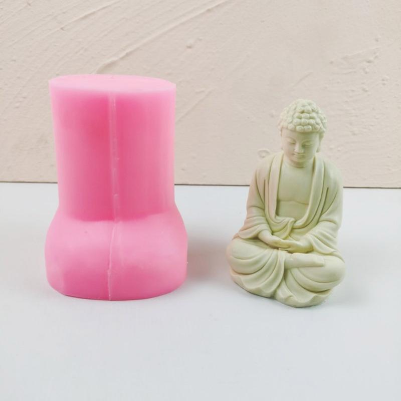 Buddhas Statue Decoration Candle Silicone Mold Epoxy Resin DIY Ornaments Making Soap Melt Resin Clay Home Decorations