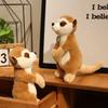 Meerkat Plush,Big Eyes Lemur Doll Long Tail Lemur Plush Toy Link Tail Monkey Forest Animal Doll