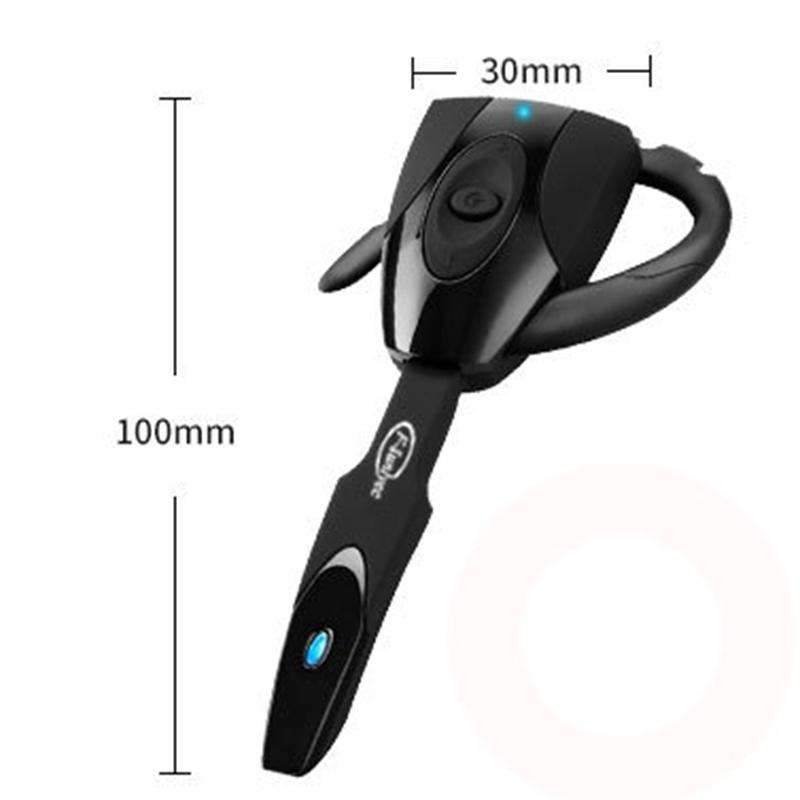 Business Bluetooth Headphone With HD Long Microphone Noise Cancel Headset Ear-Hook Painless Wear Earphones For All Smartphones AVE