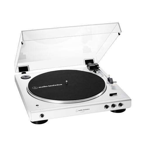 Audio-Technica AT-LP60XBT WW Wireless Belt Drive Turntable/Record Player/Bluetooth Compatible/White Model Direct Sales Model