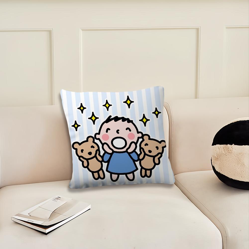 Kawaii M-MINNA NO T-TABO cushion cover Cushion Room Bedroom Headboard Sofa Living Backrest Nap Time Pillow Case