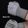 Level 5 PU Cut-Resistant Gloves, Steel Wire Anti-Cutting Anti-Puncture Non-Slip Wear-Resistant, for Woodworking