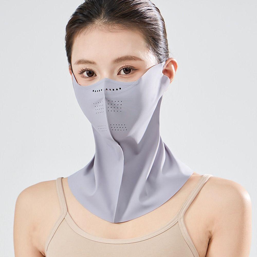 Sunscreen Face Scarf Sunscreen Mask Face Mask Face Gini Mask Thin Ice Silk Mask Women/Girls